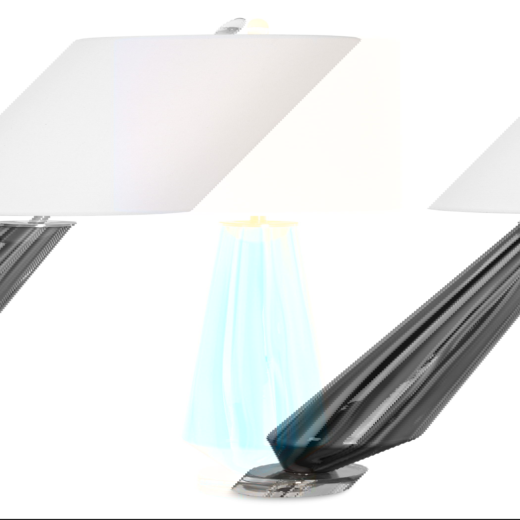Pescara Teal-Gray Glass Lamp large image 