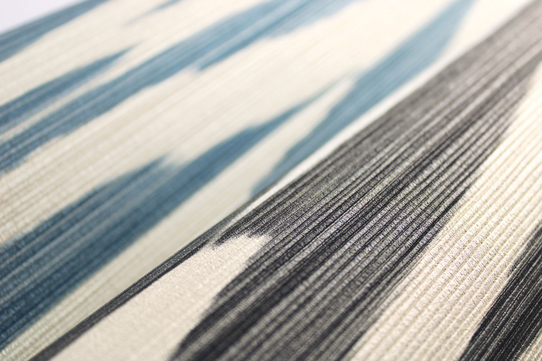 Flamed Zigzag Blue & Cream Wallpaper large image 