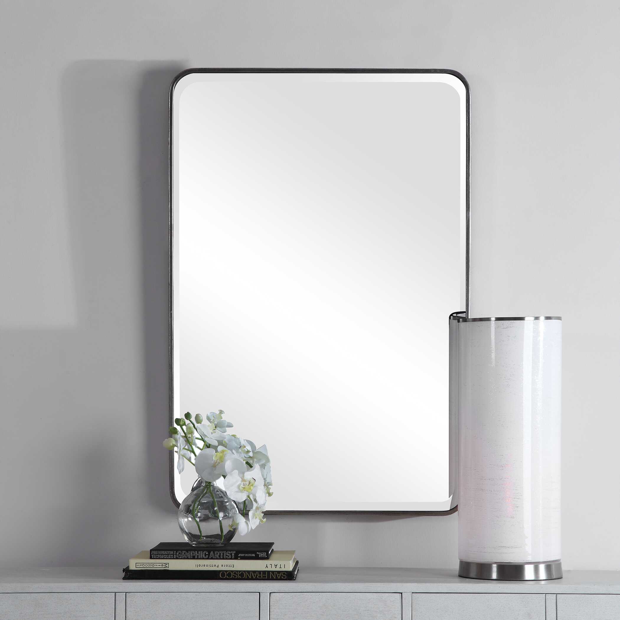 Aramis Silver Mirror, by Uttermost, 24" width x 36.25" height x 2" depth View 4