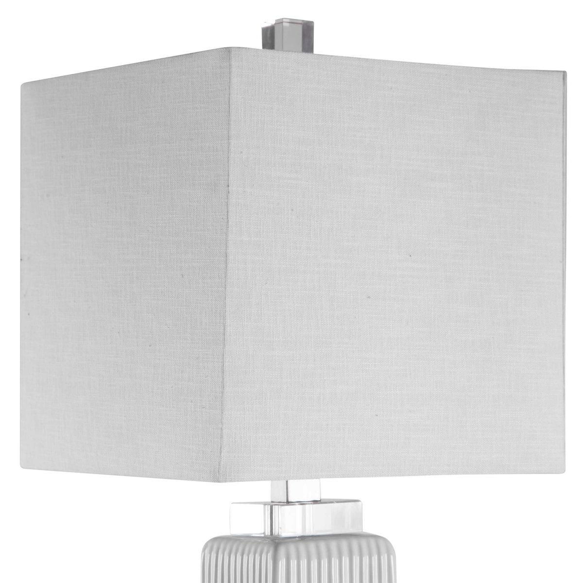 Bennett White Buffet Lamp, Table Lamp by Uttermost, 10" width x 32.5" height x 10" depth View 5