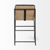 Stamford Backless 36.8in Seat Counter Stool | Black Leather with Metal, Counter & Bar Stool by Mercana, 18.25" length x 22.5" width x 36.75" height thumbnail 6