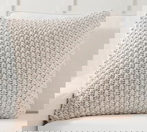 Online Designer Other Bayside Seedstitch Pillow Cover, 22" x 22", Ivory