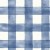 Checkmate Watercolor Plaid Blue Peel & Stick Wallpaper, by York Wall, 20' length x 1'8.5" width x 0.02" depth thumbnail