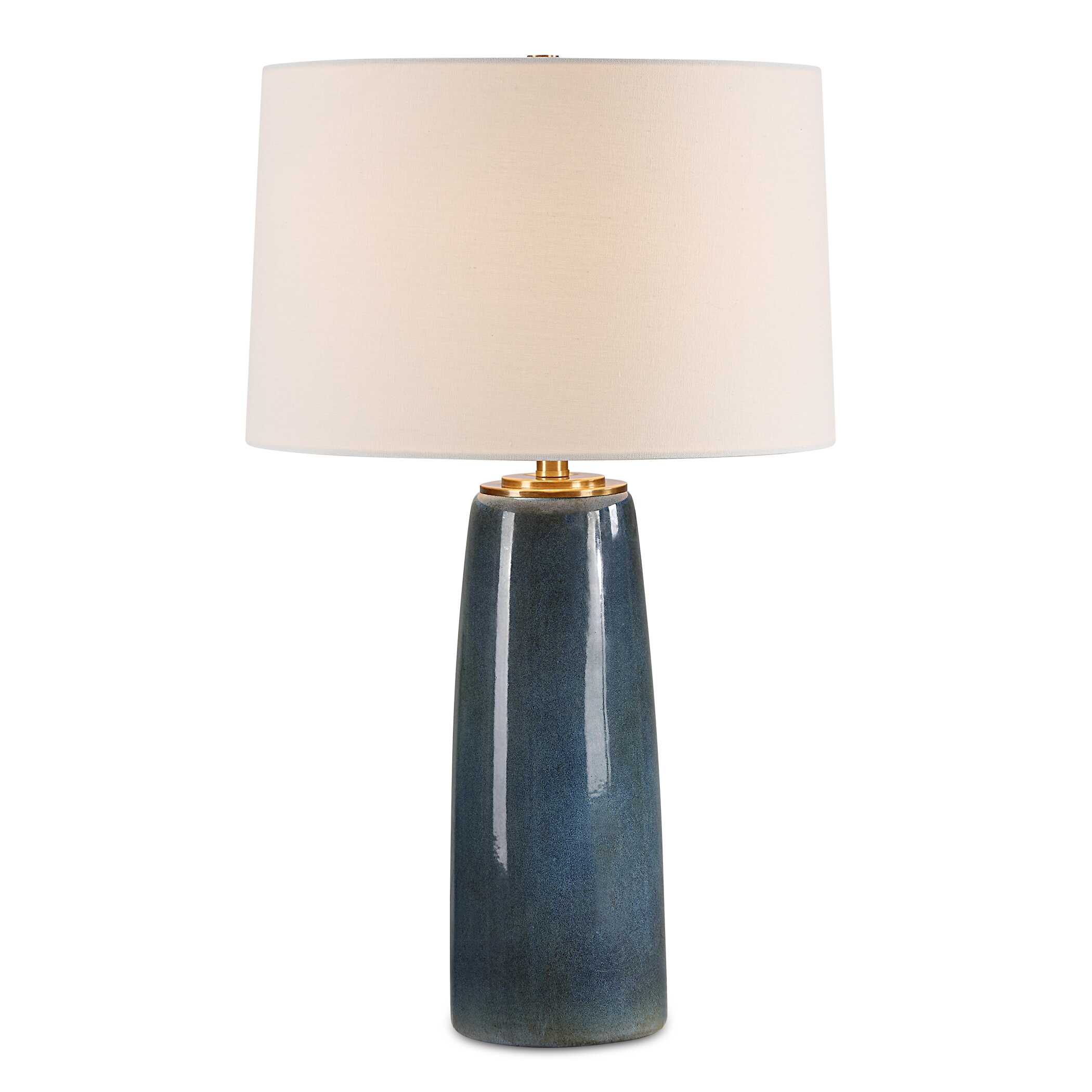 Submerged Deep Blue Table Lamp, by Uttermost, 16" width x 26.25" height x 16" depth View 1