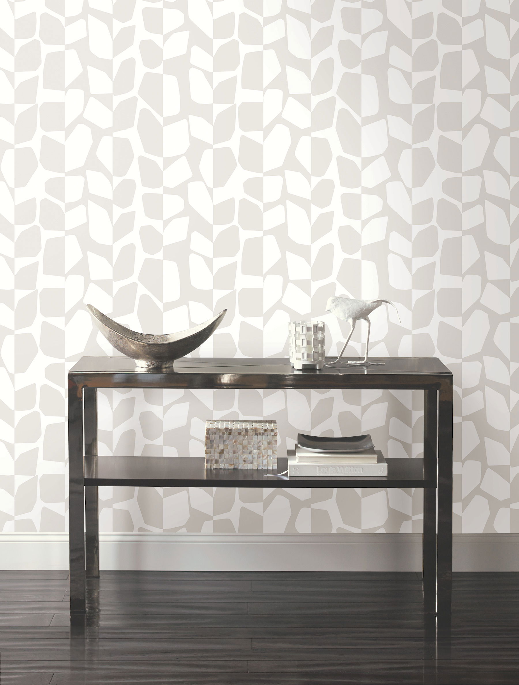 Primitive Vines White & Cream Wallpaper, by York Wall, 27' length x 2'3" width x 0.02" depth View 3