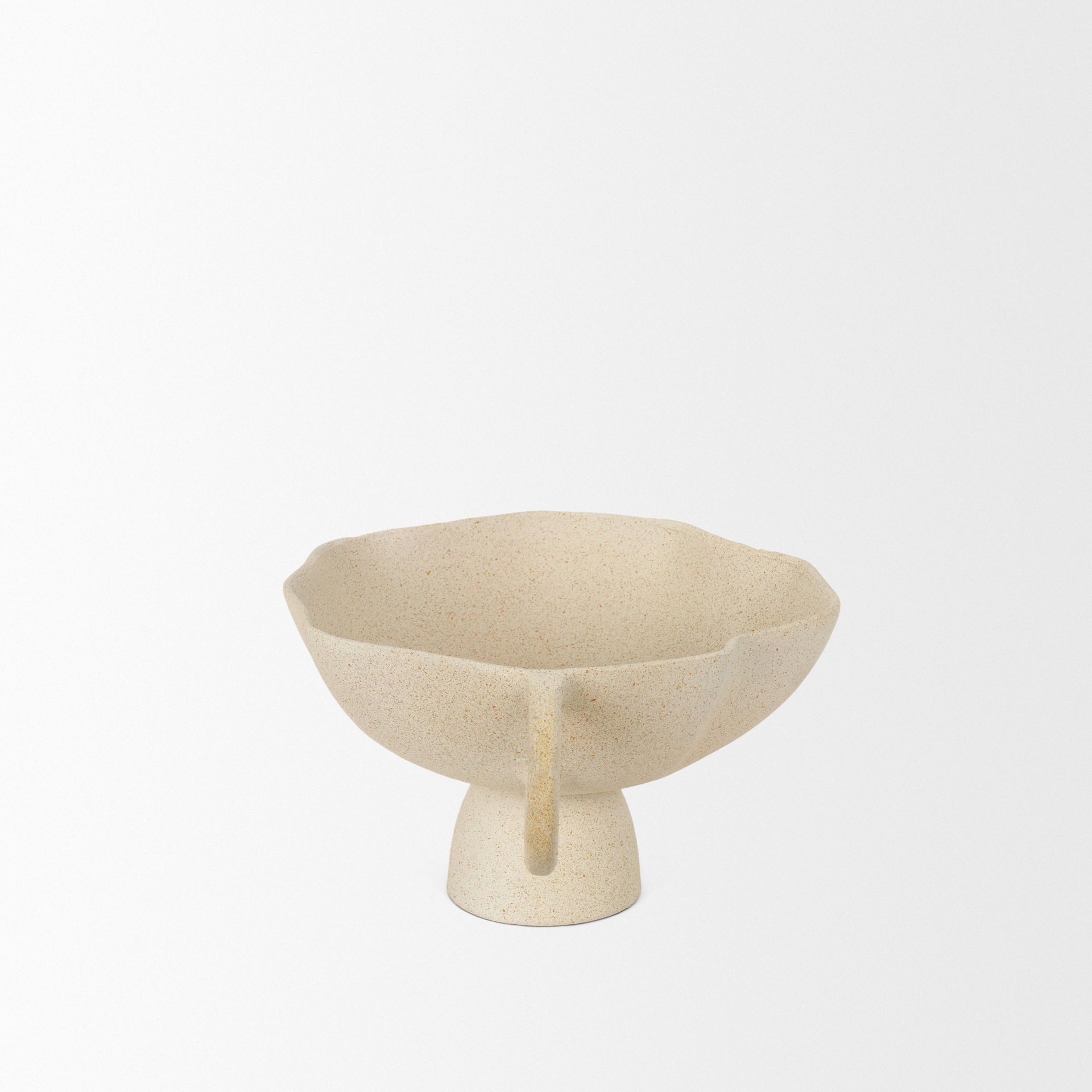 Radka Beige Textured Small Metal Decorative Bowl, by Mercana, 15.55" length x 11.22" width x 6.75" height View 5