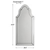 Hovan Frameless Arched Mirror, by Uttermost, 1'8.5" width x 3'7.5" height x 1" depth thumbnail 3