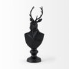 Mozart 22.5H Black Painted Resin Deer In A Suit Bust, Decorative Object by Mercana, 8.2" length x 6" width x 22.5" height thumbnail 4