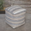 Mesick Handwoven Gray Pouf, Ottoman by Uttermost, 18" width x 18" height x 18" depth thumbnail 4