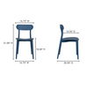 Kent Outdoor Dining Chair Navy - Set Of Two, by Moe's Home, 16.75" width x 31" height x 20.5" depth thumbnail 9