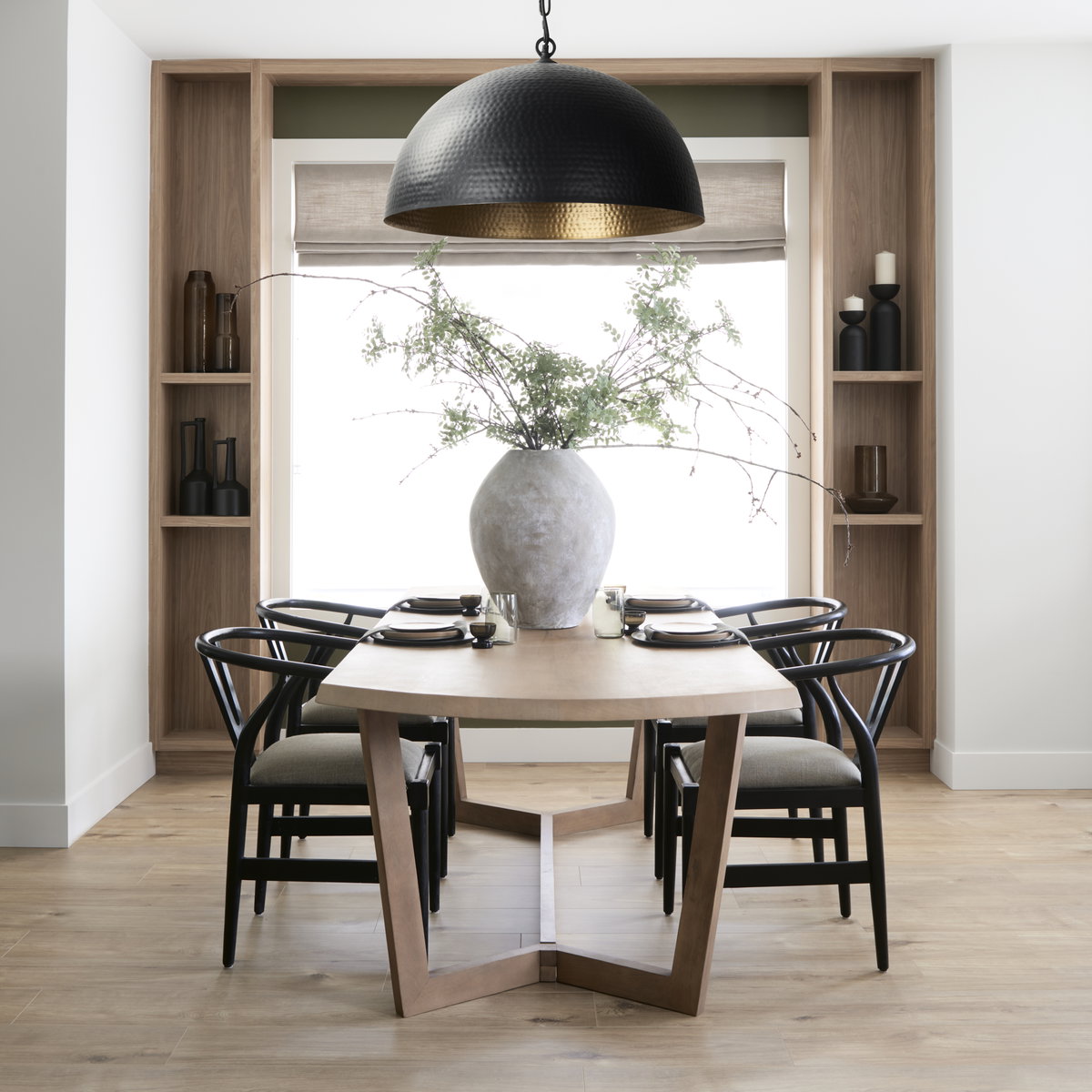 Trixie I  Black Wooden Base with Dark Taupe Fabric Seat Dining Chair, by Mercana, 20" length x 24" width x 31.25" height View 4