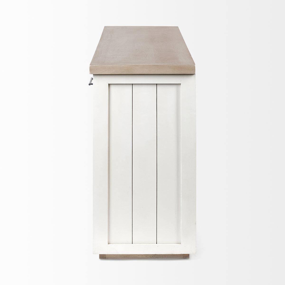 Fairview III Solid Wood Brown Top & White Frame 4 Cabinet Door Sideboard, Sideboards & Buffet by Mercana, 73" length x 17" width x 32" height View 4