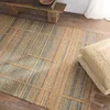 Zoya Flatweave Striped Area Rug in Brown/Blue thumbnail 1