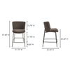 Early Counter Stool Dark Brown, Counter & Bar Stool by Moe's Home, 21.7" width x 37.4" height x 23.4" depth thumbnail 9