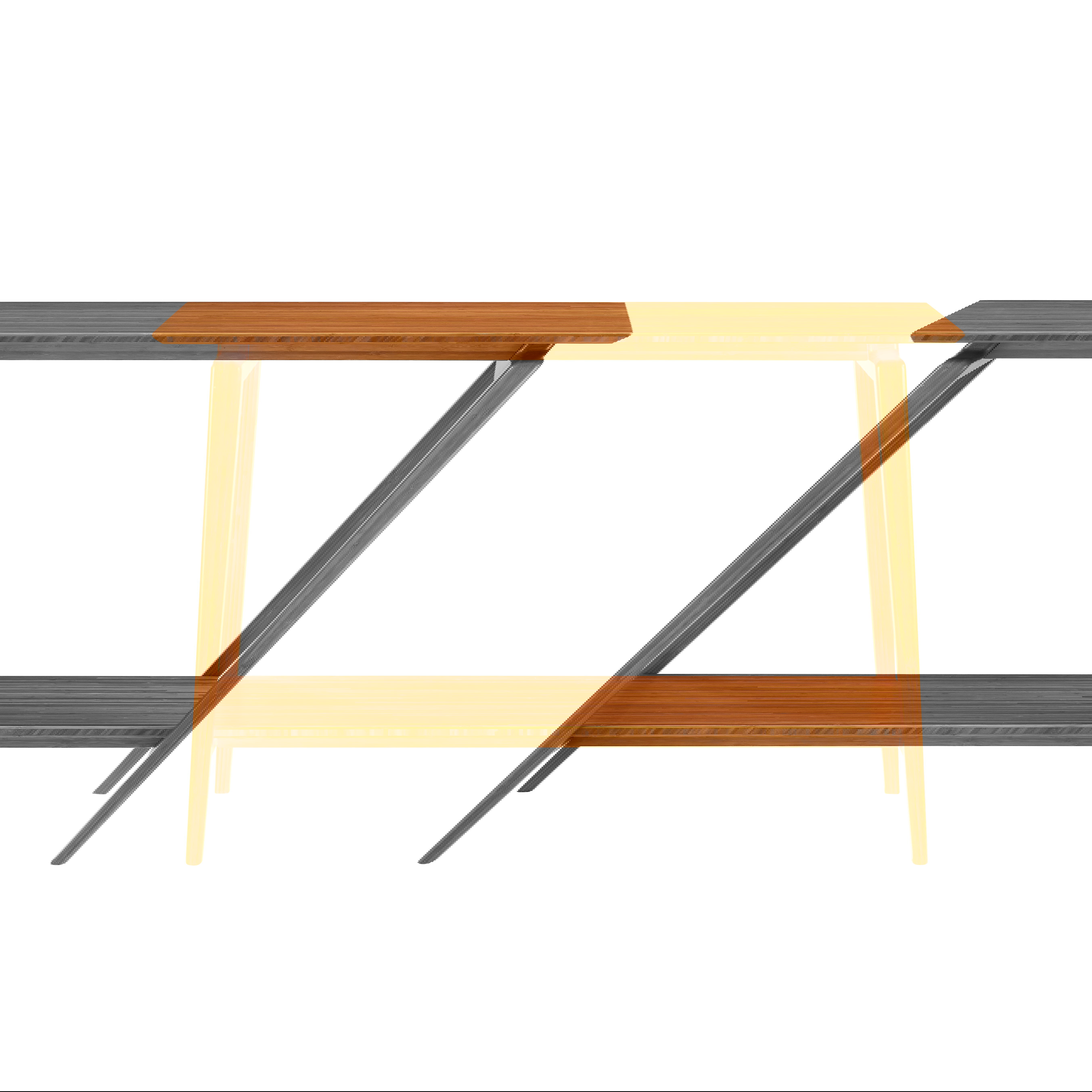 Antares Console Table, Amber, Living Room by Greenington, 14" length x 46" width x 32" height View 2