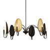 Warwick 6 Light Matte Black Chandelier, Ceiling Light by Uttermost, 19" height x 41.5" diameter thumbnail 8