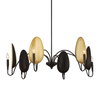Warwick 6 Light Matte Black Chandelier, Pendant by Uttermost, 19" height x 41.5" diameter thumbnail 8