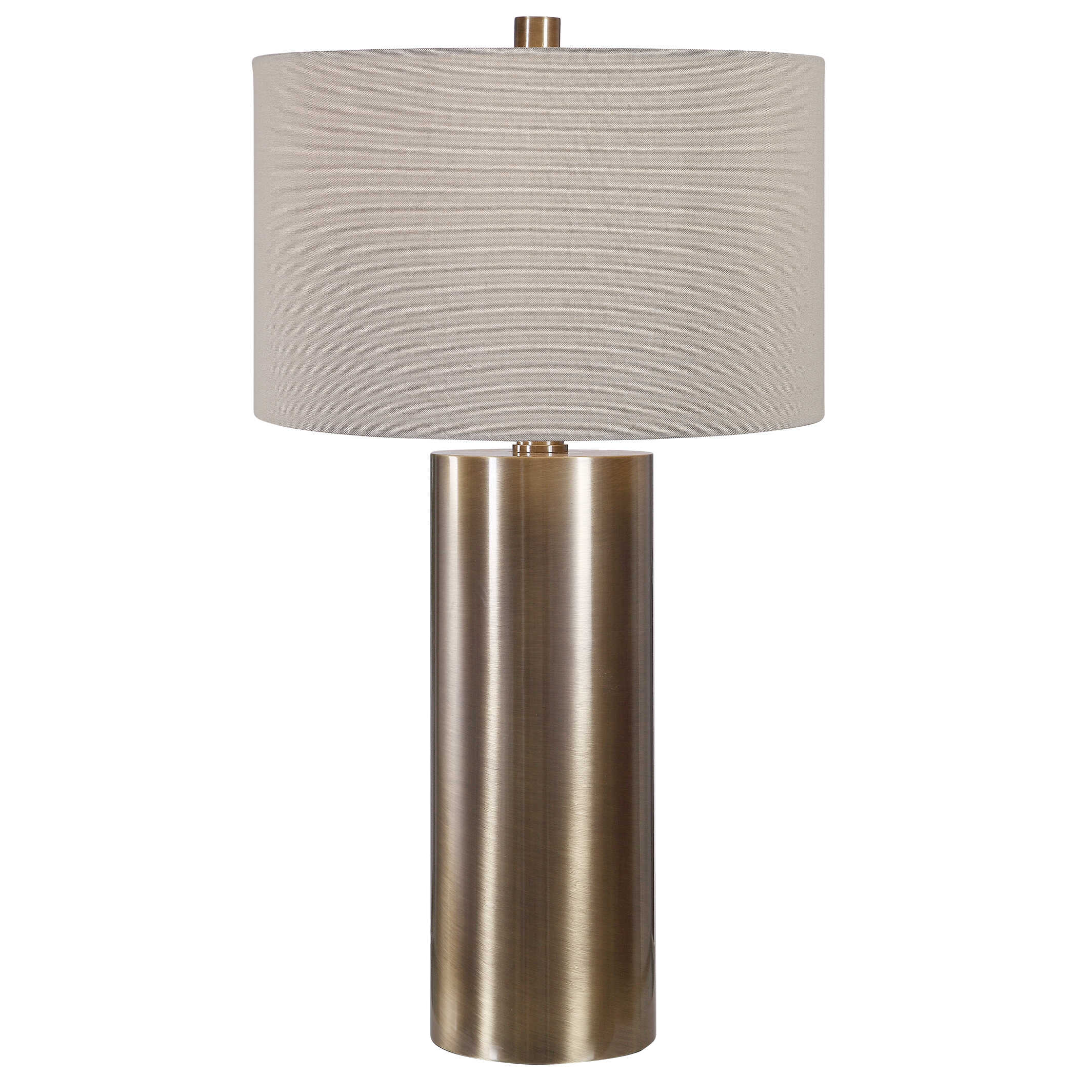 Taria Brushed Brass Table Lamp, by Uttermost, 18" width x 31.5" height x 18" depth View 1