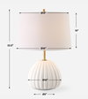 Lynna Ivory Table Lamp, by Uttermost, 16" width x 22.5" height x 16" depth thumbnail 3