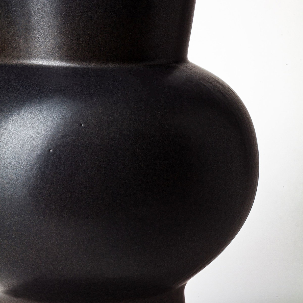 Laforge II Black Ceramic Vase, by Mercana, 7.48" length x 7.48" width x 11.42" height View 8
