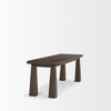 Wolcott Rectangular Dark Brown Solid Wood Bench, Benche by Mercana, 60" length x 16" width x 18" height thumbnail 6