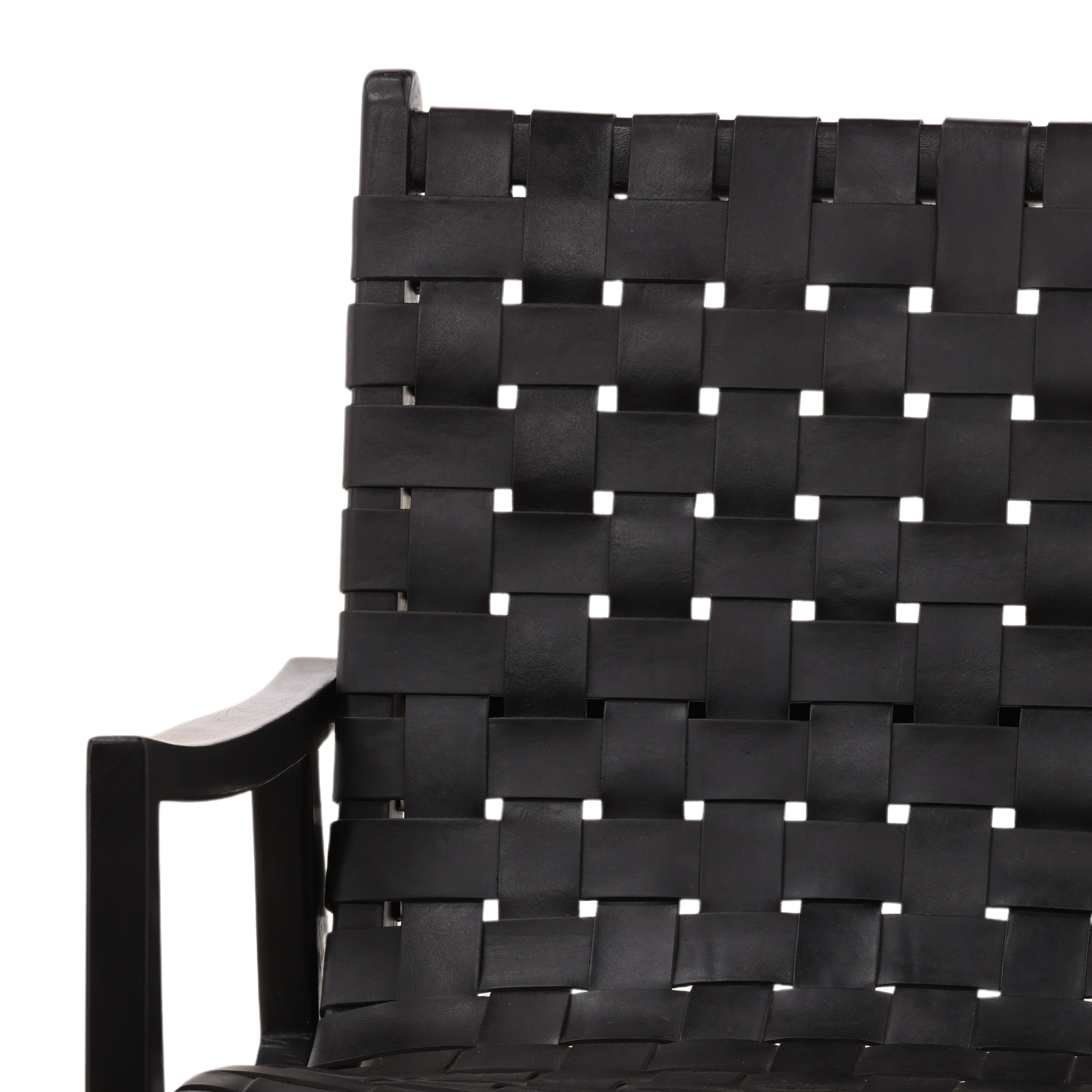 Luisa Occasional Chair Black, Accent Chair by Dovetail, 26.26" width x 33.5" height x 27.4" depth View 6