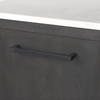 Divina Black-Brown Wood with White Marble Top and Black Metal Base Sideboard, Sideboards & Buffet by Mercana, 71" length x 18.5" width x 32" height thumbnail 12