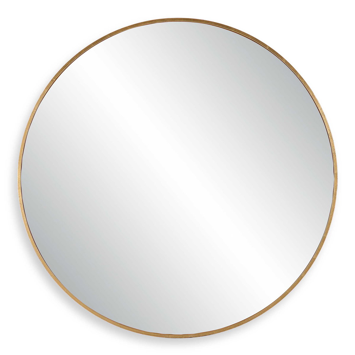 Junius Large Gold Round Mirror, by Uttermost, 60" width x 60" height x 1.5" depth View 1