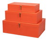 Cosmos Nesting Boxes S/3 Orangeade, by Sarreid, 1'4" length x 2' width x 8" height thumbnail 1