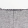 Thais 13x21 Gray Fabric Fringed Decorative Pillow Cover, by Mercana, 13" length x 21" width x 0.2" height thumbnail 11
