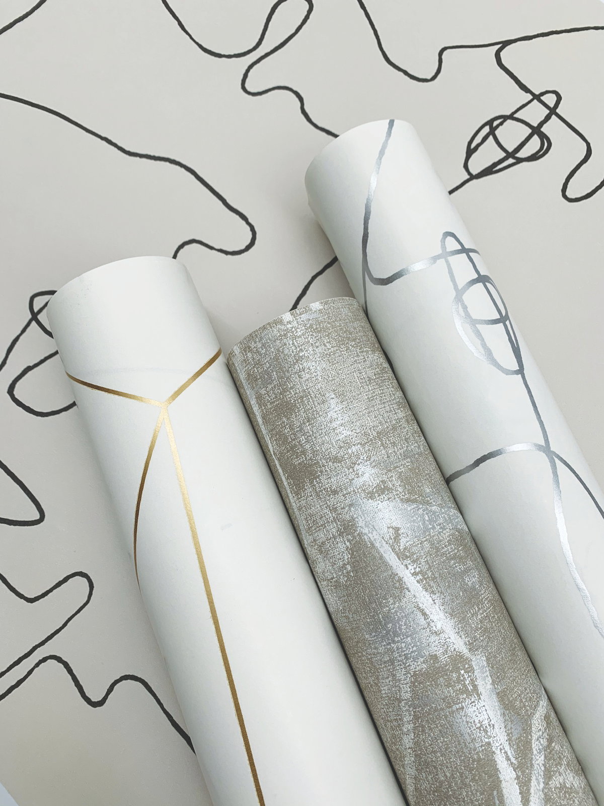 Pablo Portraits  Silver Metallic Peel & Stick Wallpaper, by York Wall, 20' length x 1'8.5" width x 0.02" depth View 4