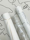 Pablo Portraits  Silver Metallic Peel & Stick Wallpaper thumbnail 3