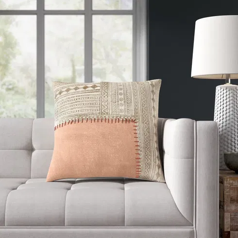 Ayami Gray/ Cream Tribal Throw Pillow 20 Inch