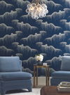 Moonlight Pearls Navy Wallpaper, by York Wall, 27' length x 2'3" width x 0.02" depth thumbnail 3