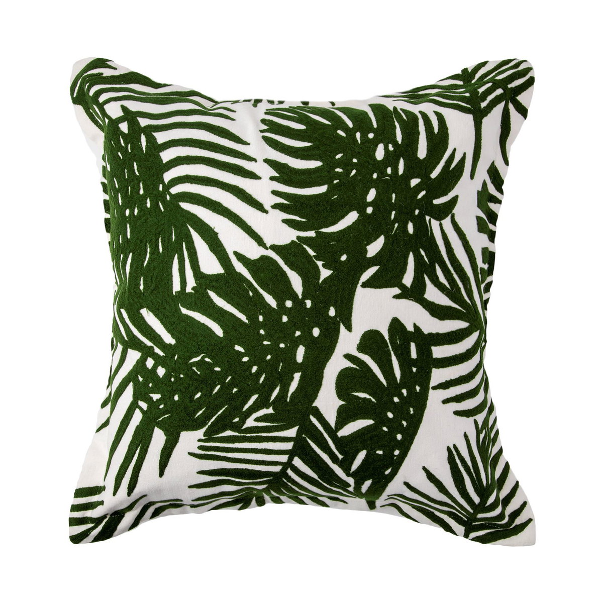 Boyle I 20 x 20 Green Tropical Palm Leaf Pillow Cover, Decorative Pillow by Mercana, 20.08" length x 20.08" width x 0.2" height View 3