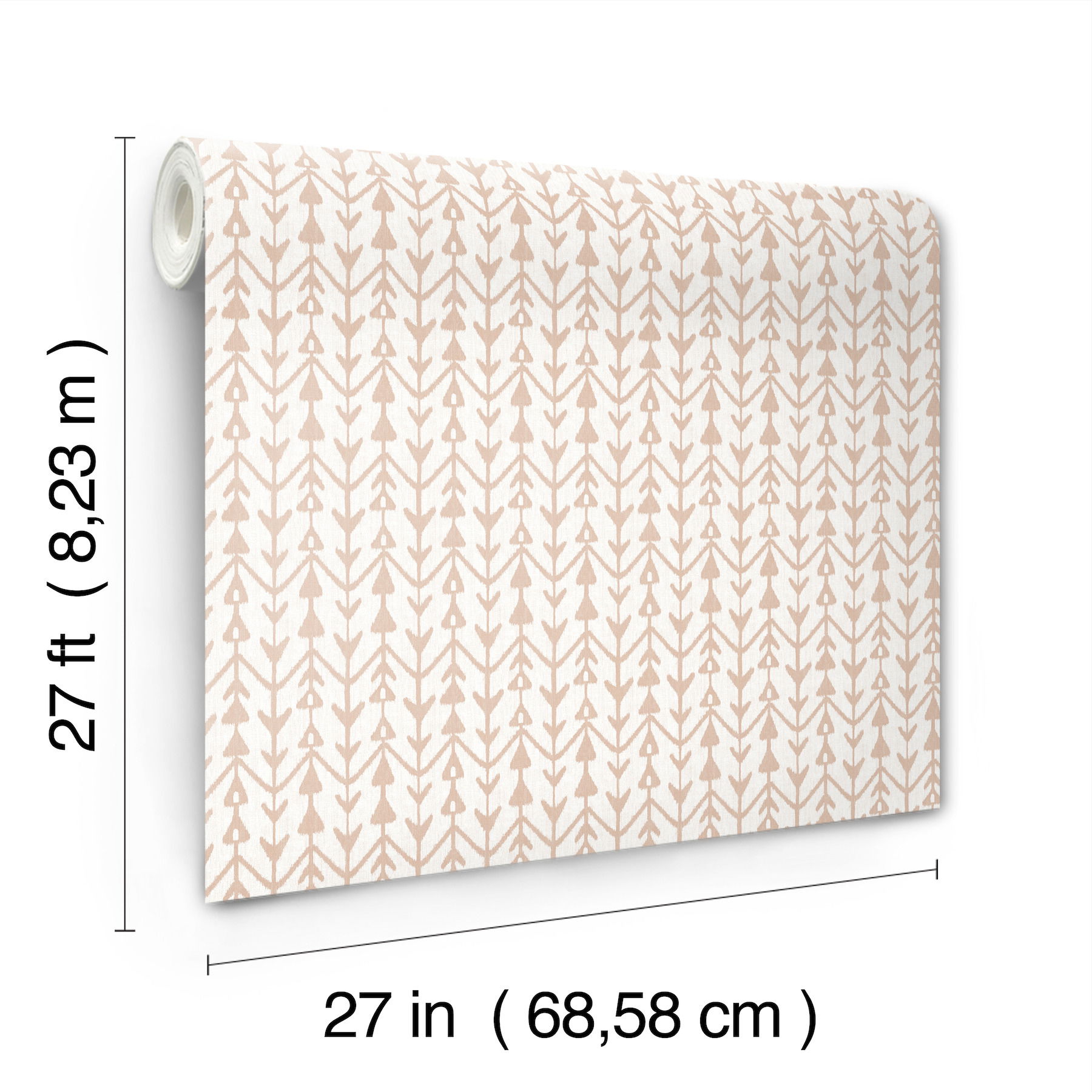 Martigue Stripe Blush Wallpaper large image 
