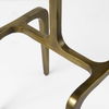 Preston  White Marble Top with Gold Metal Accent Table thumbnail 7