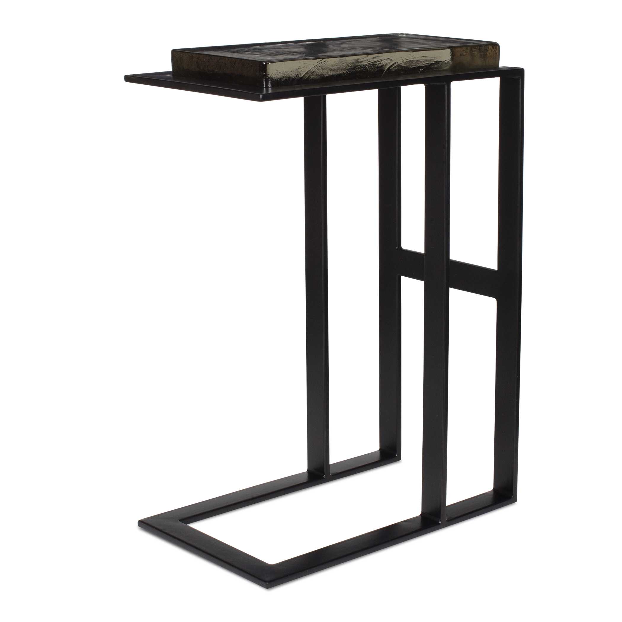 Soma Black Accent Table, Furniture by Uttermost, 18.1" width x 25.5" height x 11" depth View 1