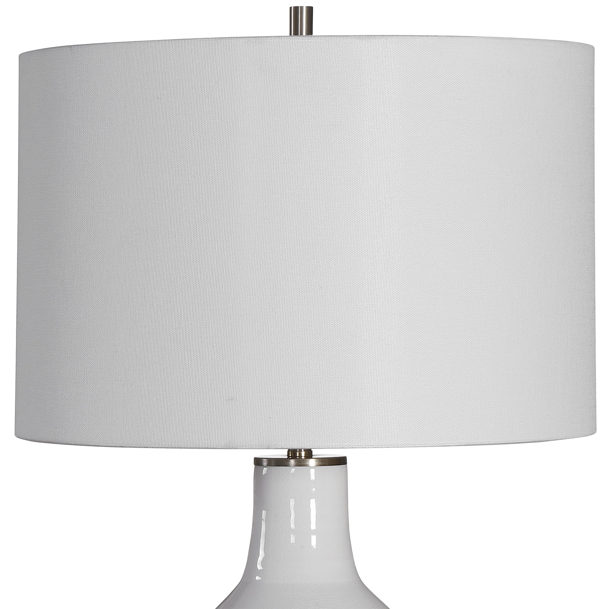 Dakota White Crackle Table Lamp large image 