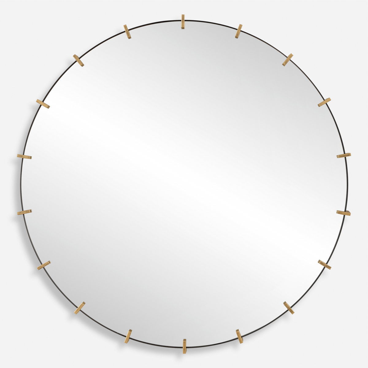 Pali Industrial Round Mirror, by Uttermost, 3'7.11" width x 3'7.11" height x 2.56" depth View 1