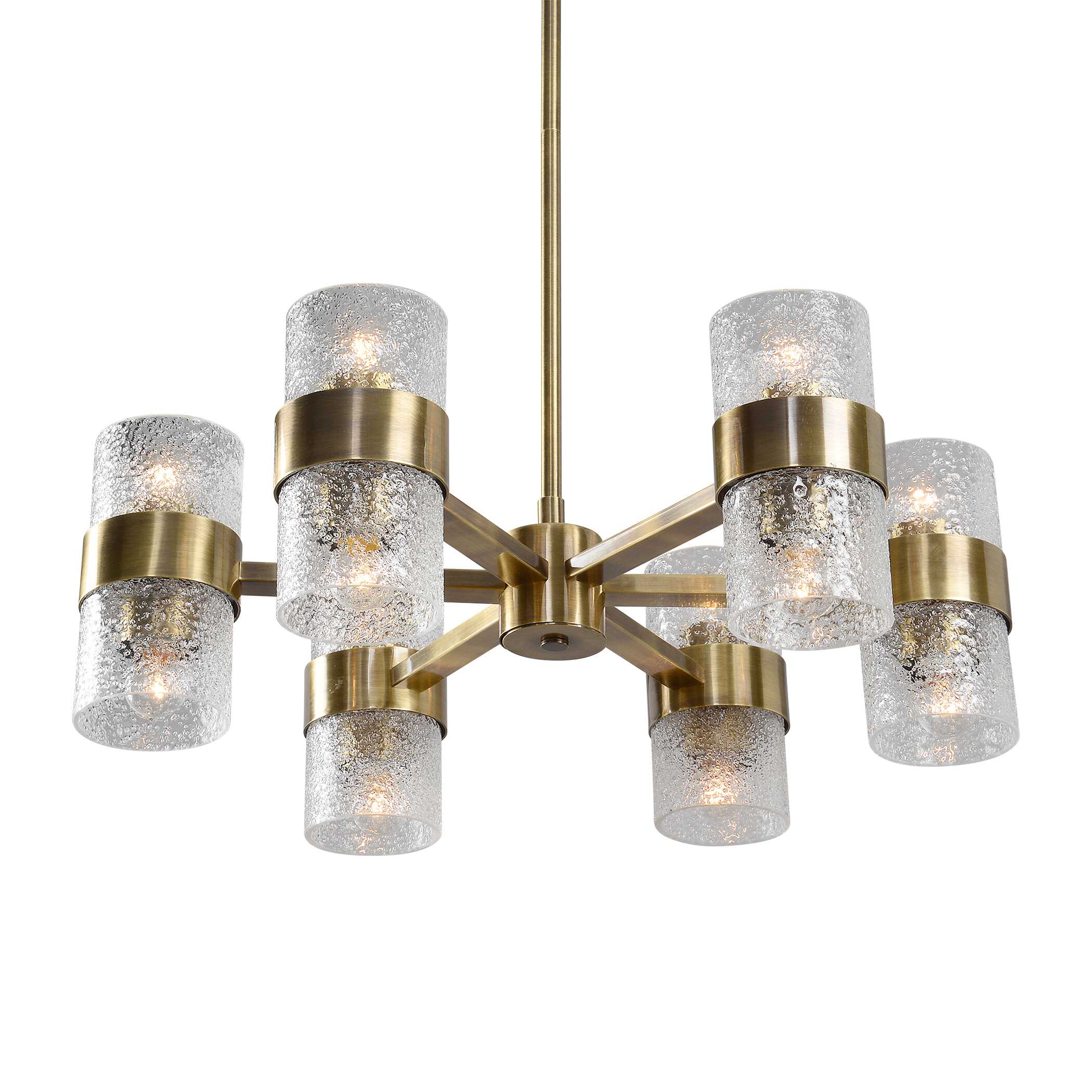 Marinot 12Lt. Chandelier, Ceiling Light by Uttermost, 26" width x 9" height x 26" diameter x 26" depth View 3