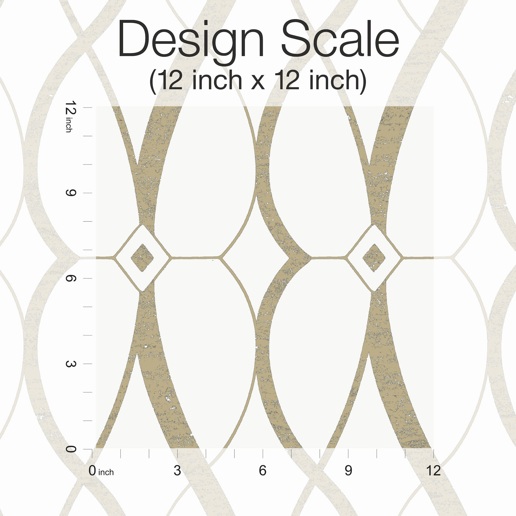 Graceful Geo Cream & Gold Wallpaper large image 