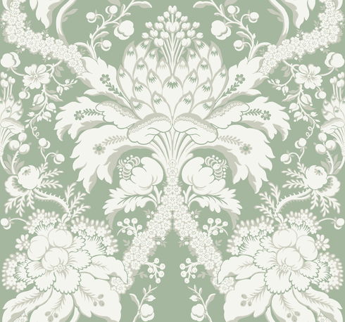 French Artichoke Dam Green Wallpaper