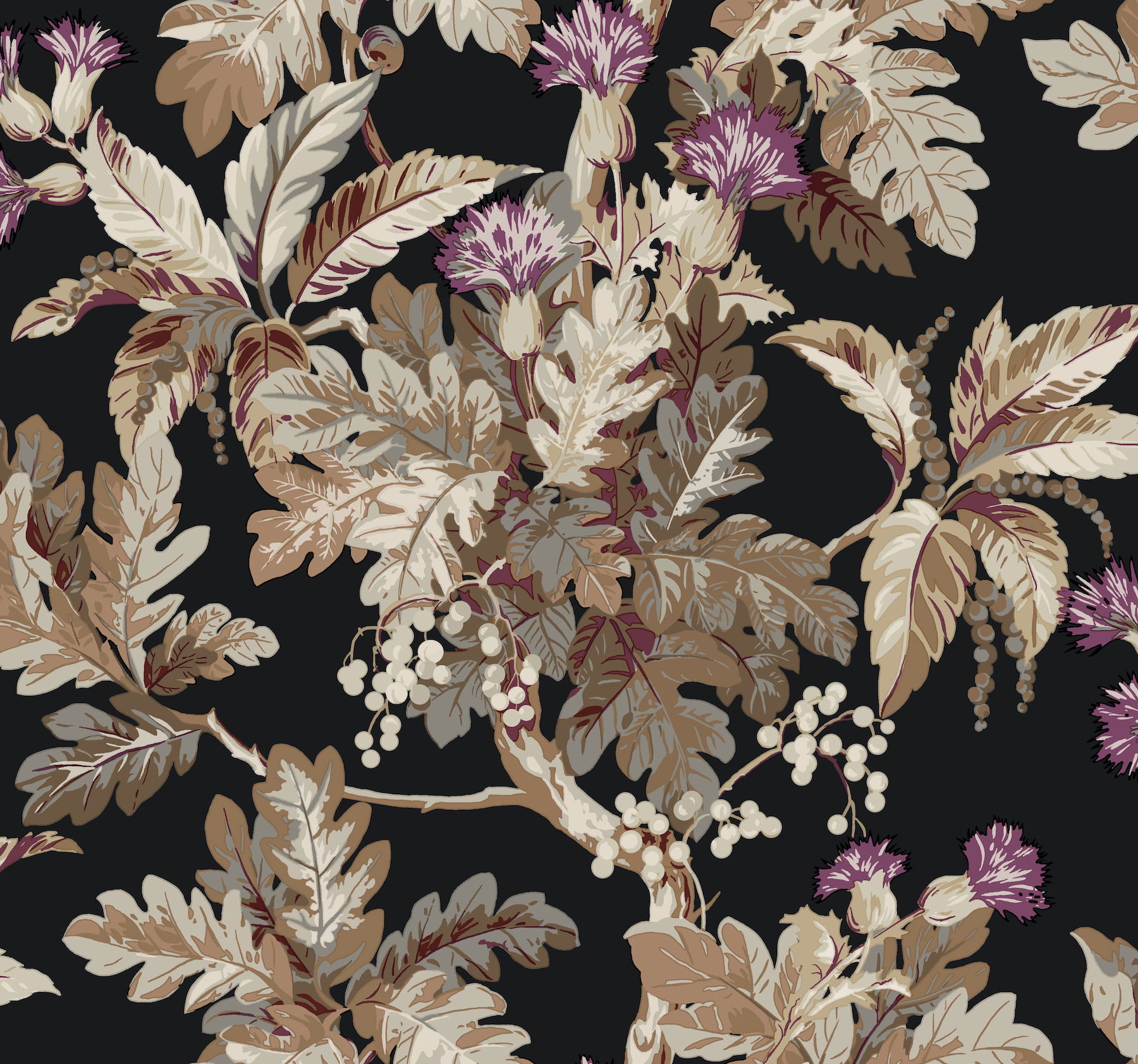 Briarwood Black Wallpaper large image 