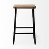 Conan 25' Seat Height Brown Wood Seat Black Metal Frame Counter Stool, Counter & Bar Stool by Mercana, 15" length x 15" width x 25" height thumbnail 8
