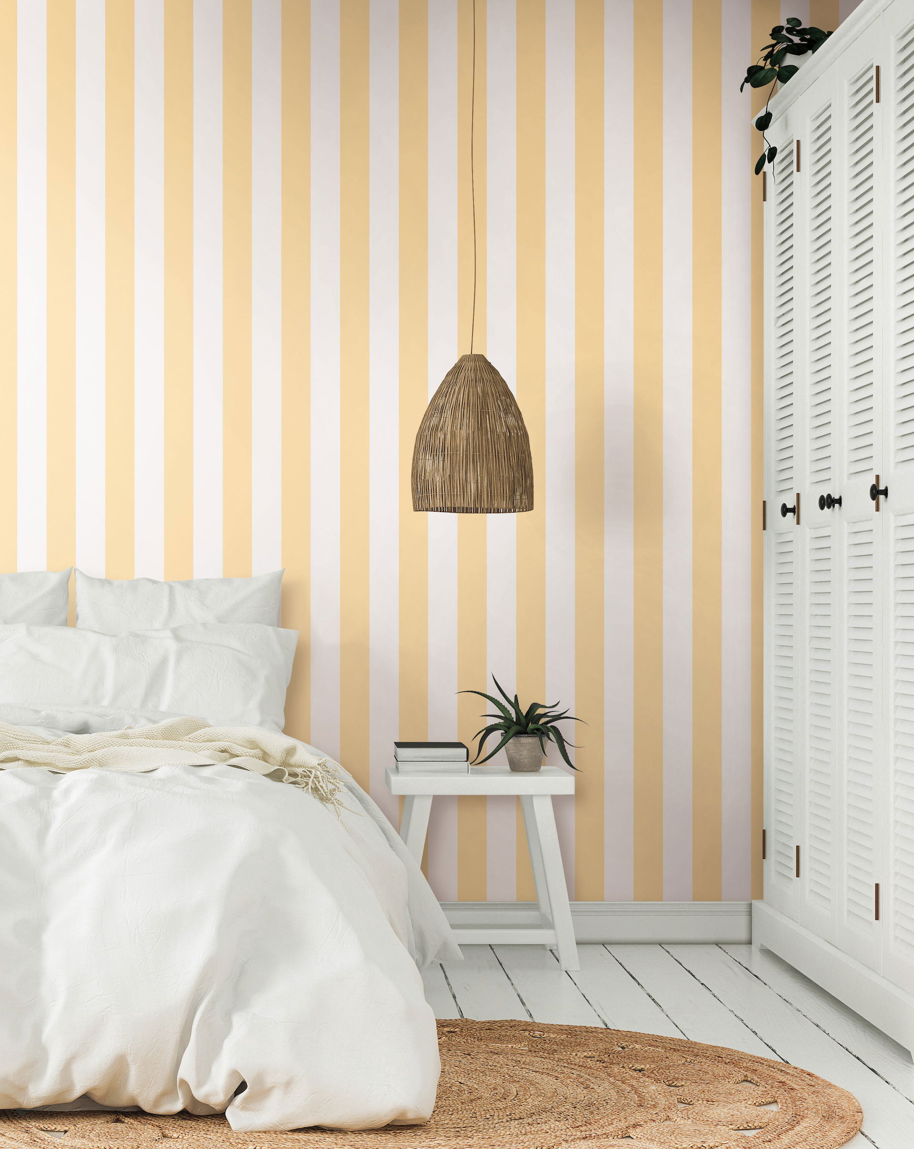 3-in Stripe Yellow Wallpaper large image 