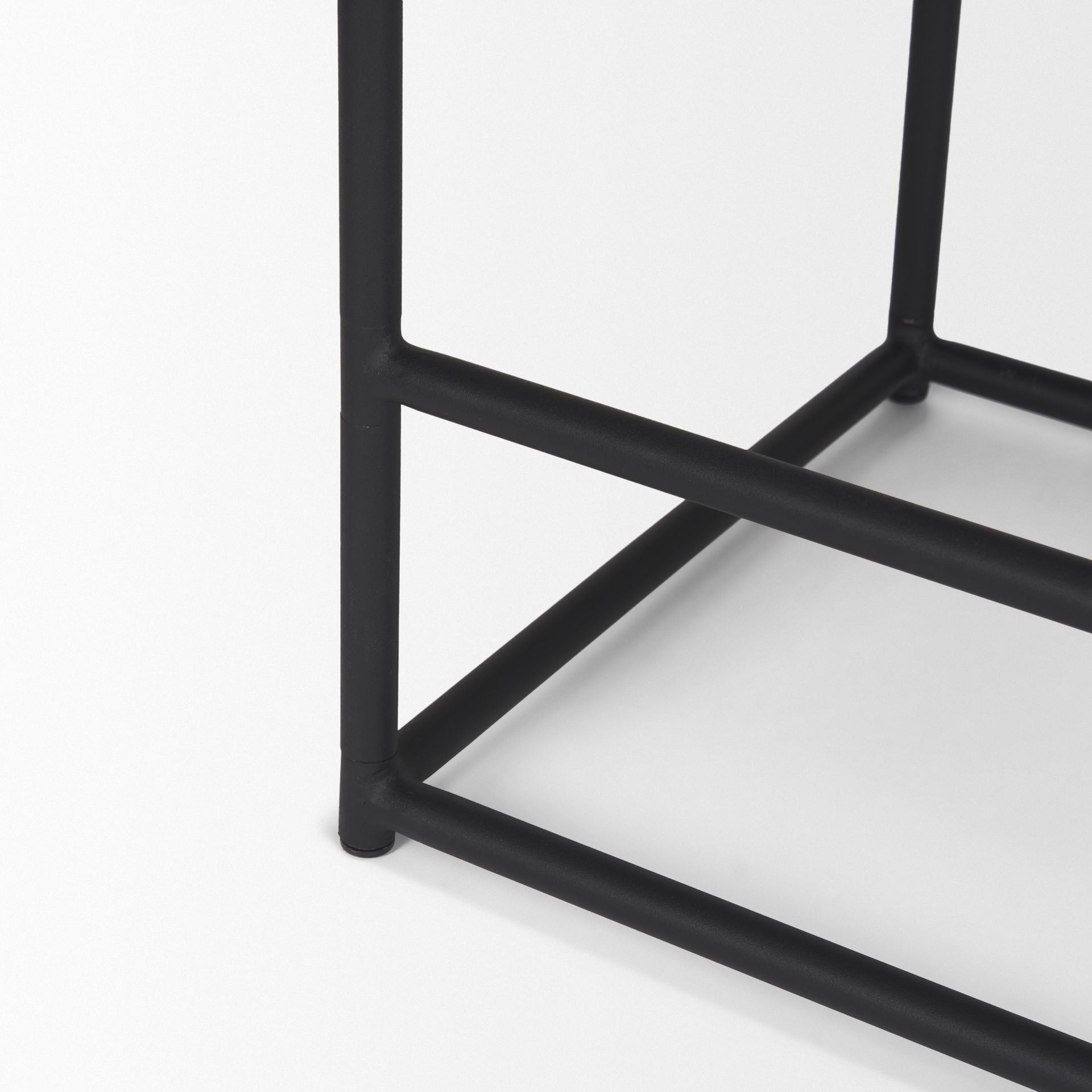 Taniel Textured Black Wood with Black Metal Counter Stool large image 