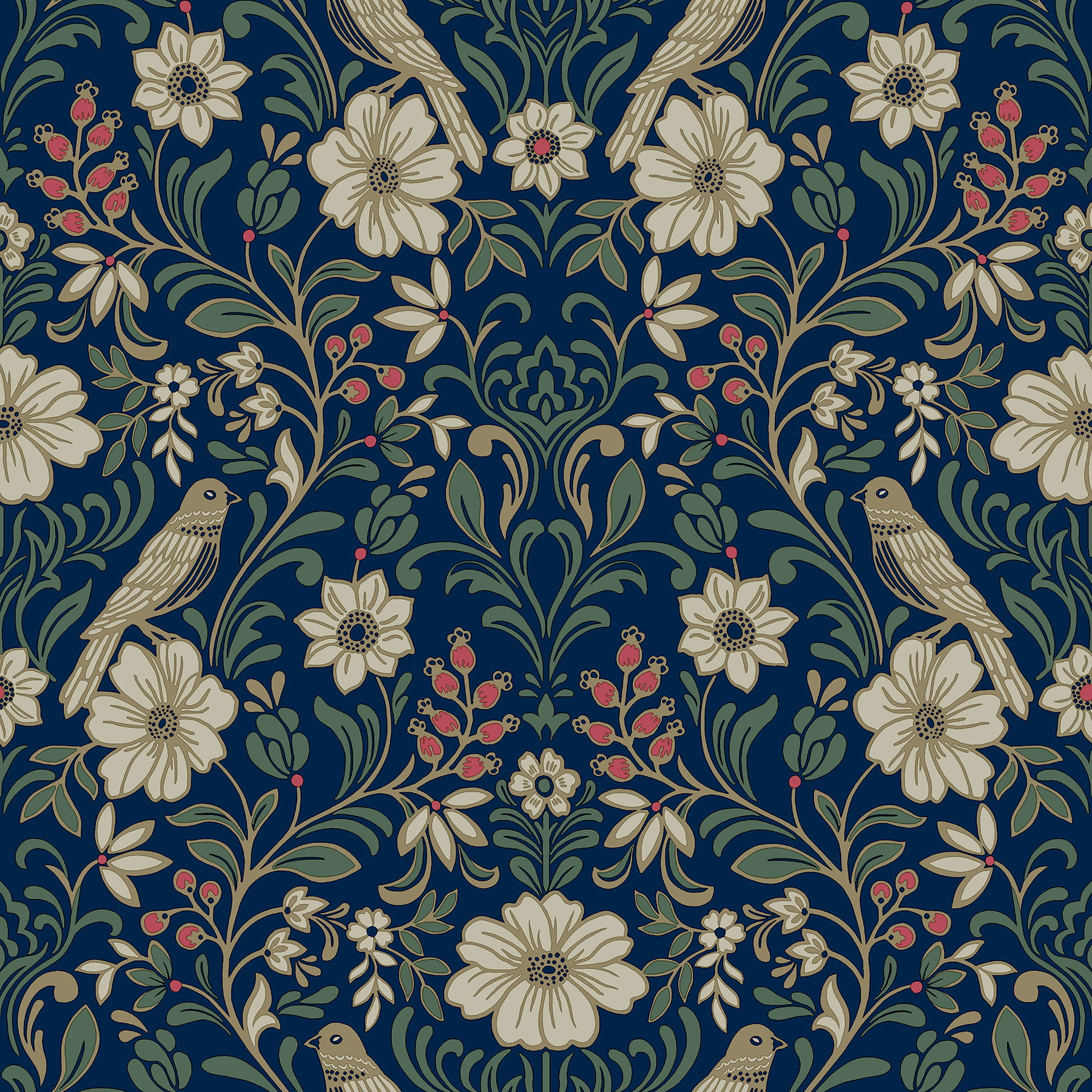 Colette Navy Wallpaper large image 
