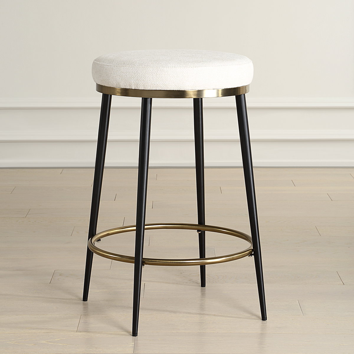 Ensemble Cream Counter Stool, Counter & Bar Stool by Uttermost, 19.75" width x 26" height x 19.75" depth View 2