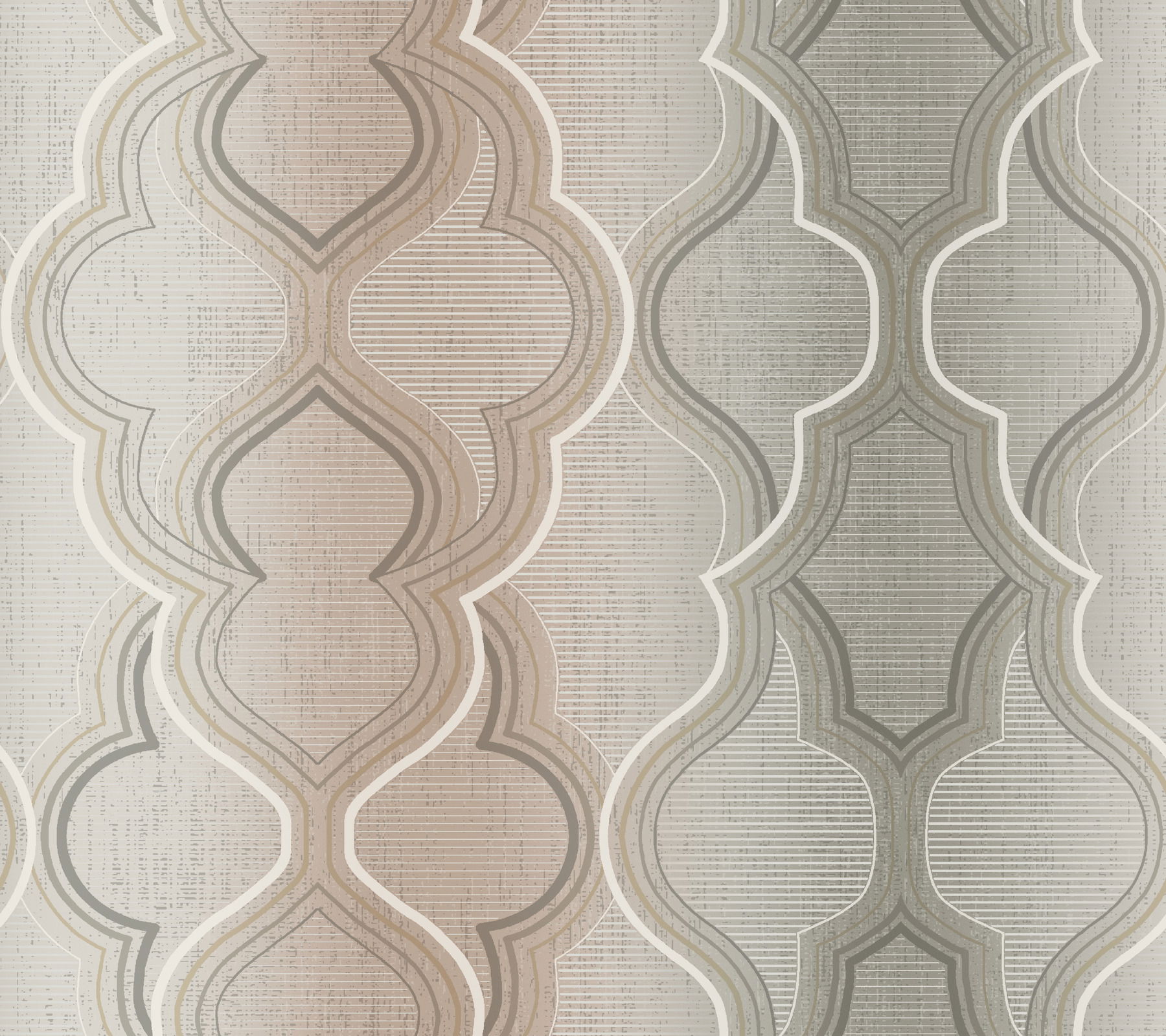 Modern Ombre Damask Brown Wallpaper large image 